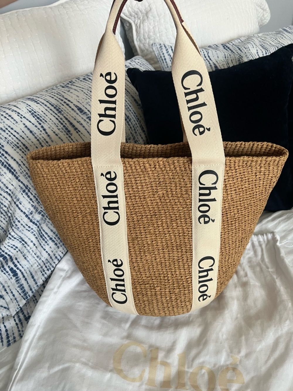 Chloe Woody Large Mifuko Basket Bag in Fair Trade Paper - Picture 11 of 11